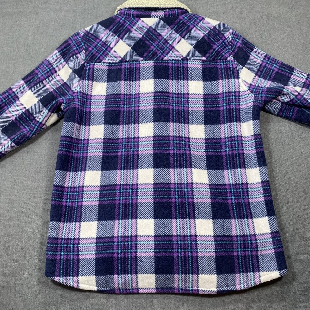 Soho Threads Plaid Sherpa-Lined Button-Up Jacket … - image 2